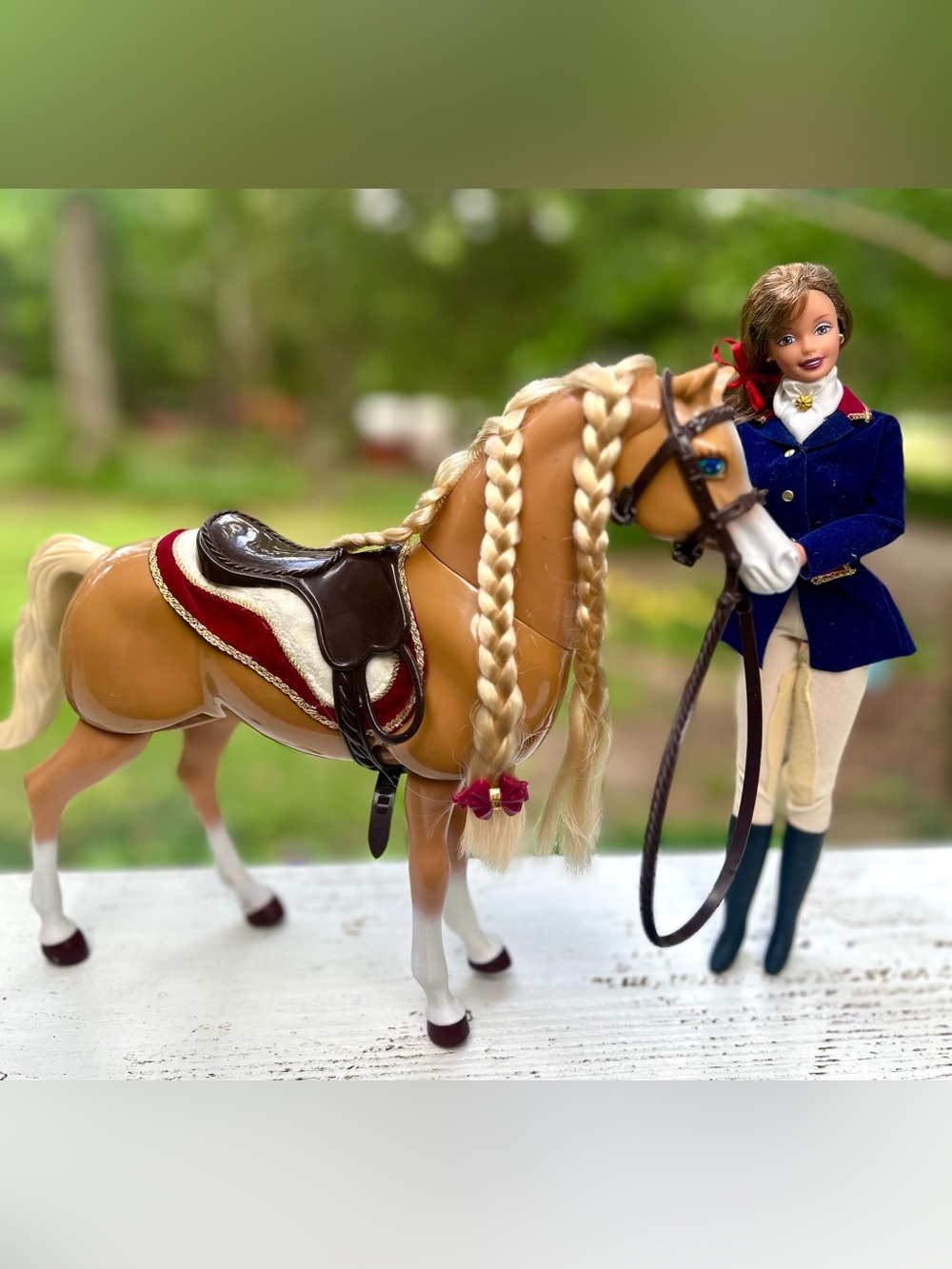 Vintage EXCELLENT! 1998 BARBIE With Walking Beauty Horse Riding Club Set